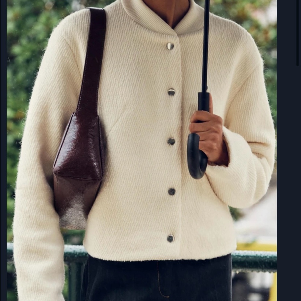 Cream Button-Up Women's Jacket